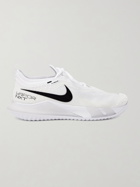 Nike Tennis - NikeCourt React Vapor NXT Rubber-Trimmed Flyweave Tennis Sneakers - White