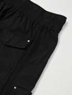 John Elliott - Vintage Frame Tapered Cotton Drawstring Cargo Trousers - Black