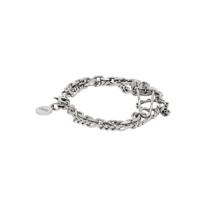 Alexander McQueen Silver Safety Pin Bracelet Alexander McQueen