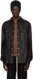 Rick Owens Black Porterville Leather Jacket