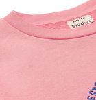 Acne Studios - Oslavi E Crayfish Embroidered Loopback Cotton-Jersey Sweatshirt - Men - Pink