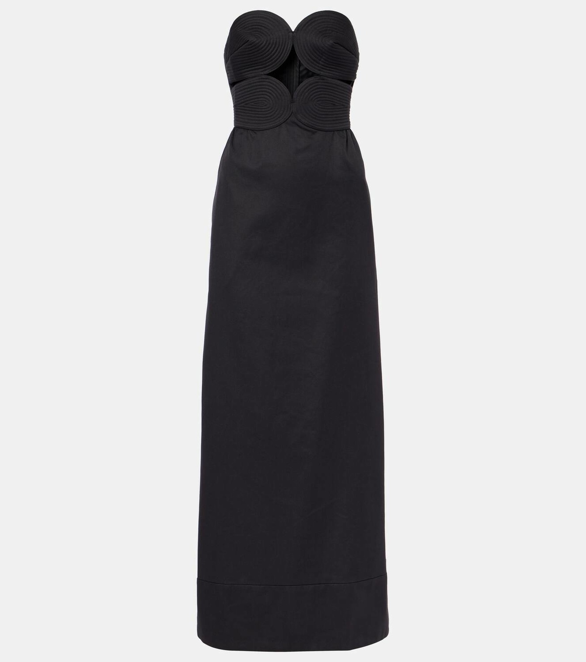 Adriana Degreas Strapless cotton and linen-blend maxi dress Adriana Degreas
