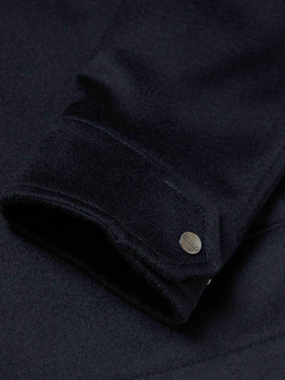 Herno - Wool and Cashmere-Blend Shirt Jacket - Blue Herno