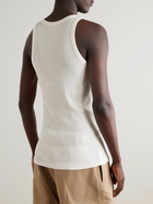 Auralee - Ribbed Organic Cotton Tank Top - White