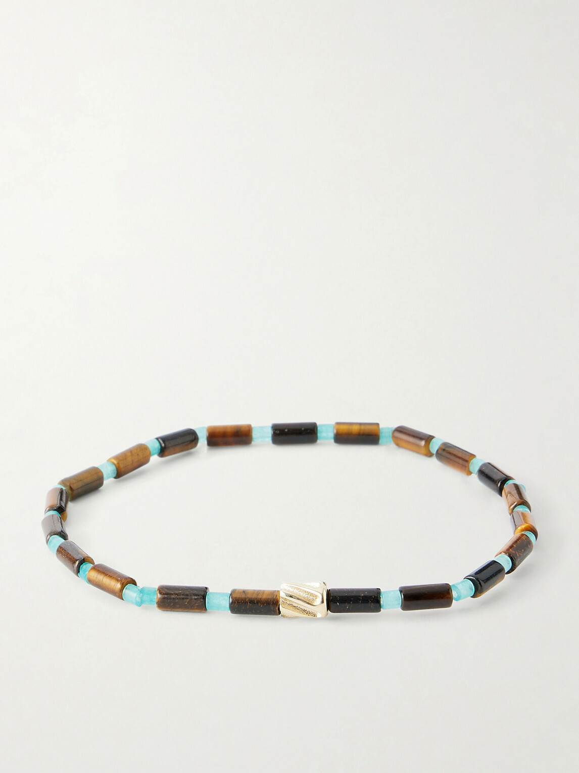 Luis Morais - 14-Karat Gold Agate Beaded Bracelet