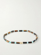 Luis Morais - 14-Karat Gold Agate Beaded Bracelet