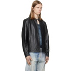 Diesel Black L-Tad-Wrd Leather Jacket