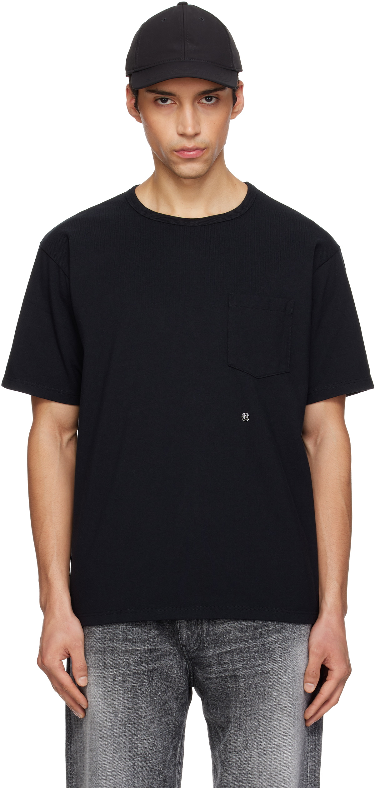 nanamica Black COOLMAX Jersey Pocket T-shirt
