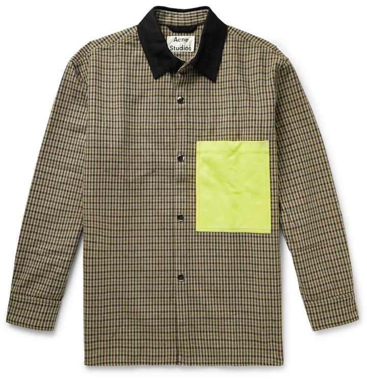 Photo: Acne Studios - Osmar Twill-Trimmed Checked Recycled Wool-Blend Jacket - Brown