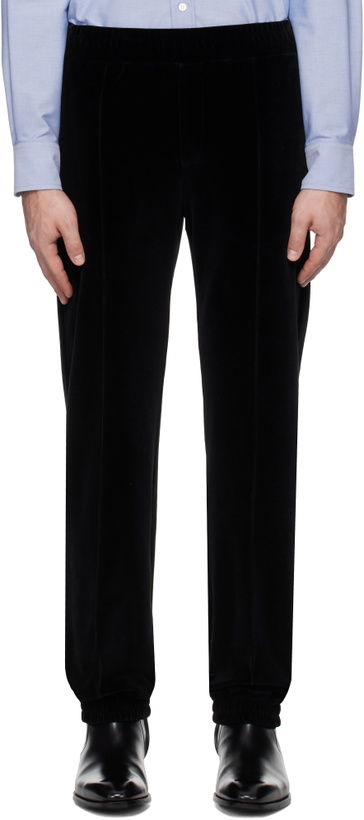 Photo: Valentino Black 'Chez Valentino' Patch Sweatpants