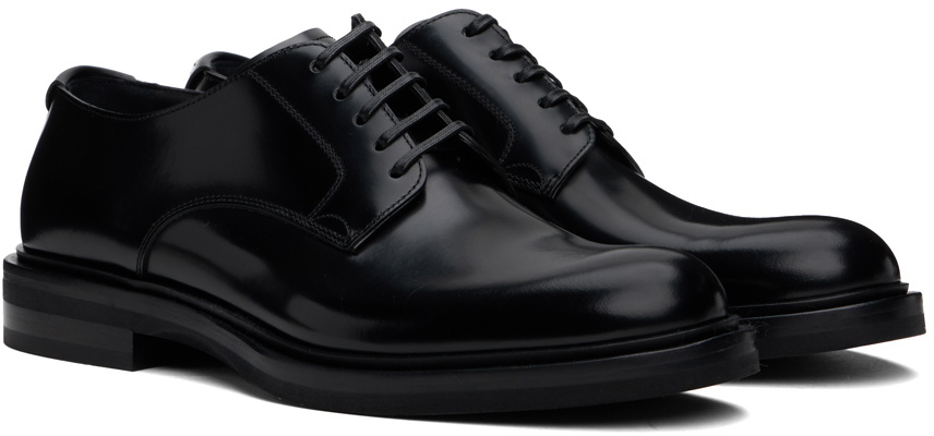Dolce&Gabbana Black Brushed Calfskin Altavilla Derbys