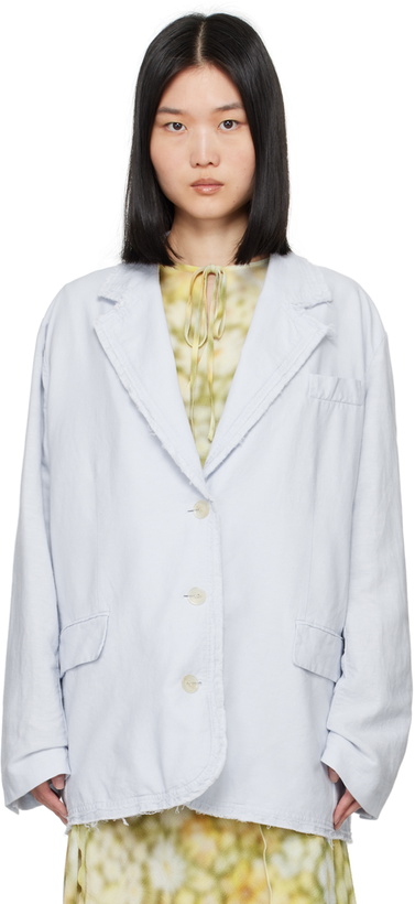 Photo: Acne Studios Blue Single-Breasted Blazer