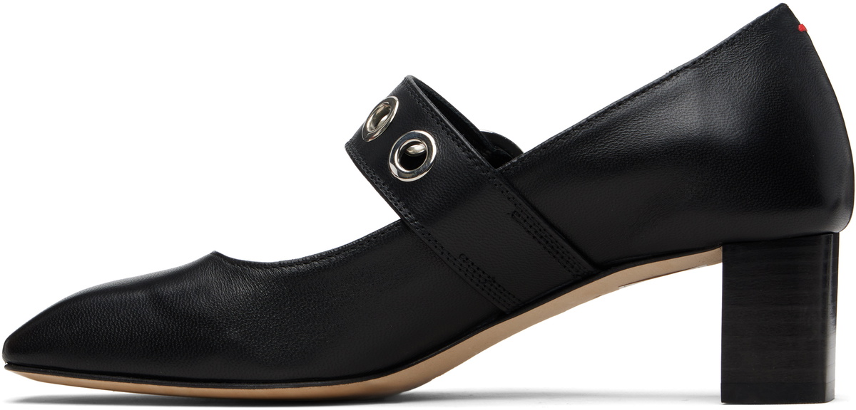 Aeyde Black Lina Eyelet Heels