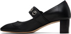Aeyde Black Lina Eyelet Heels