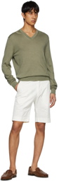 Ralph Lauren Purple Label White Cotton Shorts