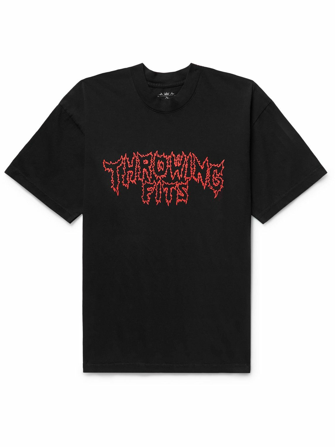 Throwing Fits - Logo-print Cotton-jersey T-shirt - Black