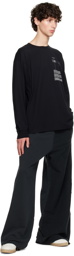 MM6 Maison Margiela Black Wide-Leg Sweatpants