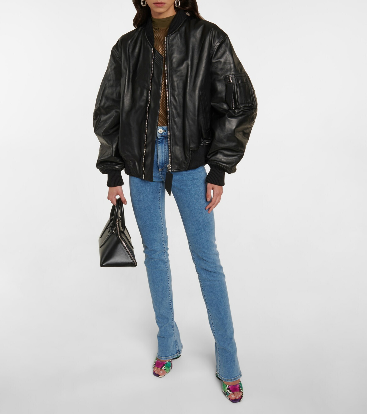 The Attico - Anja leather bomber jacket The Attico