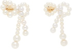 Sophie Bille Brahe White & Gold Rosette de Perles Earrings