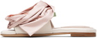 Simone Rocha White & Pink Pressed Rosette Slides