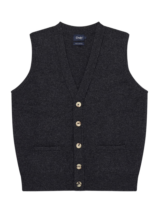 Photo: Drake's - Wool Vest - Gray