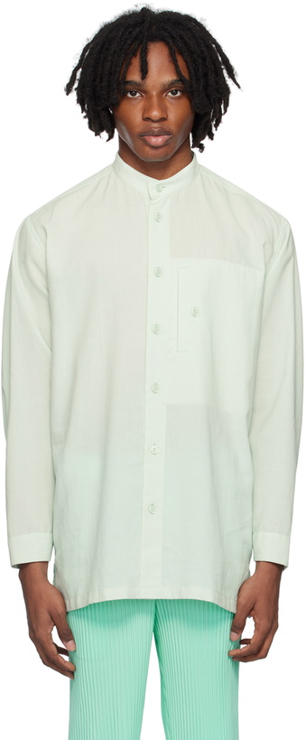 Photo: HOMME PLISSÉ ISSEY MIYAKE Green Pocket Shirt