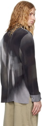 Serapis Gray Berth Blur Silk Shirt
