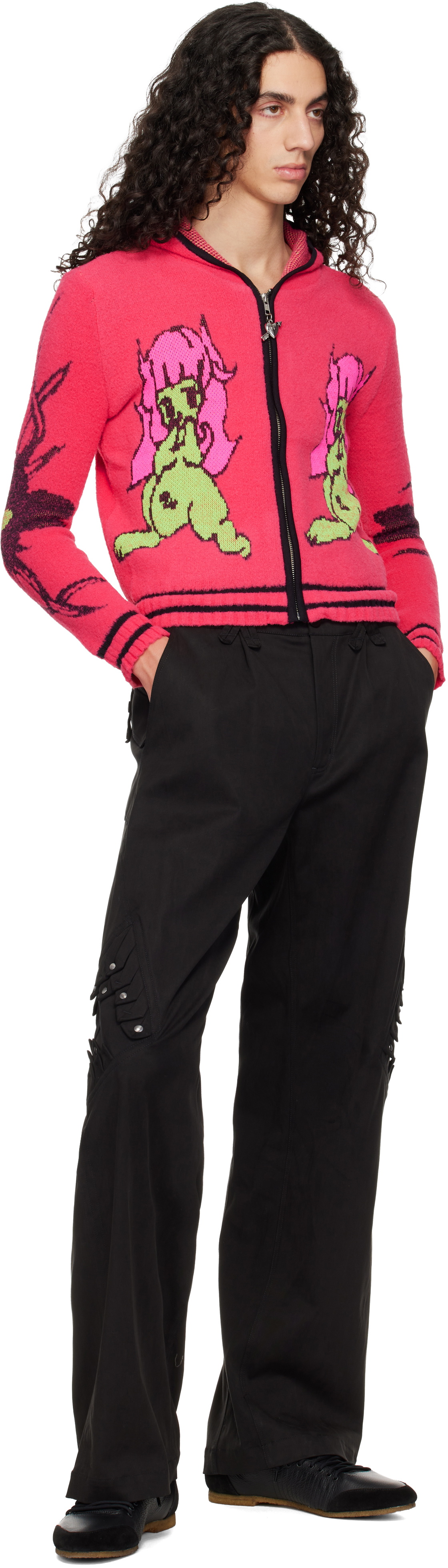Chopova Lowena Pink 'My Name Is Tiny' Hoodie