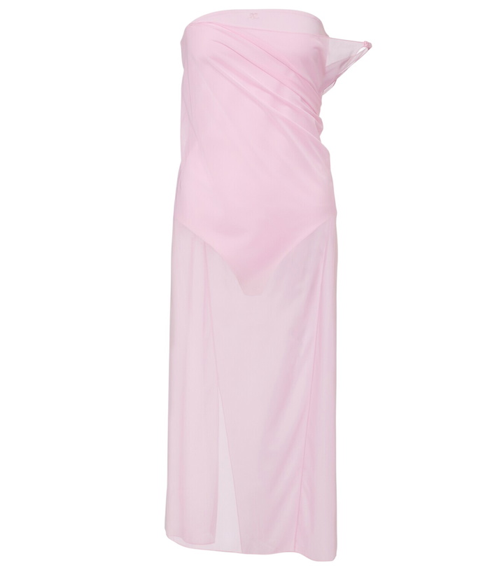 Photo: Courrèges Draped sheer jersey crêpe midi dress
