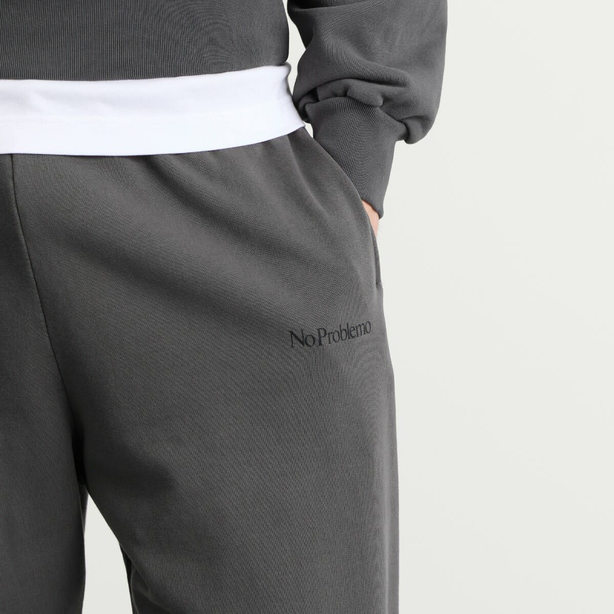 No Problemo Men's Mini Problemo Straight Sweatpant in Iron