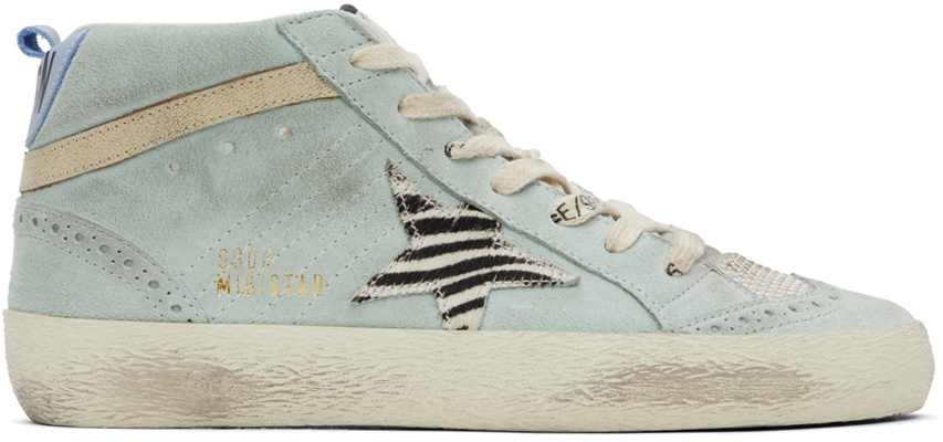 Golden Goose Blue Mid Star Sneakers Golden Goose Deluxe Brand