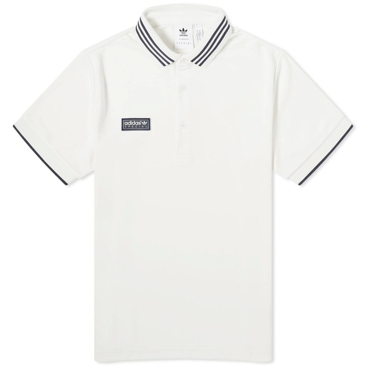 Photo: Adidas Statement Men's Adidas SPZL Polo Shirt in Chalk White