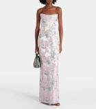 Markarian Odessa floral brocade corset gown