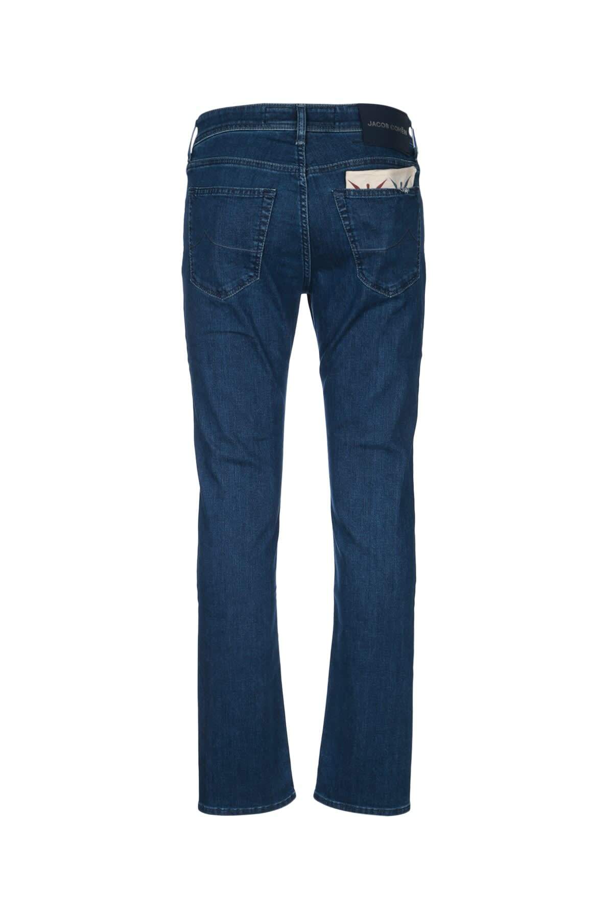 Pantalon Homme Jacob Cohen Taille 31 Slim - Rayé Blanc/bleu, Coton, Occasion Bon état