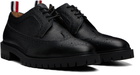 Thom Browne Black Pebble Grain Leather Longwing Brogues