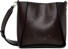 Stella McCartney Brown Logo Square Crossbody Bag