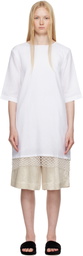 Maria McManus White T-shirt Cocoon Macrame Minidress