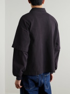 AGOLDE - Curren Layered Cotton-Piqué Polo Shirt - Brown
