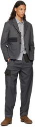 UNDERCOVER Gray Paneled Blazer