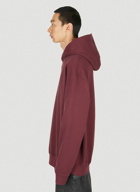 Logo Embroidery Hooded Sweatshirt in Burgundy