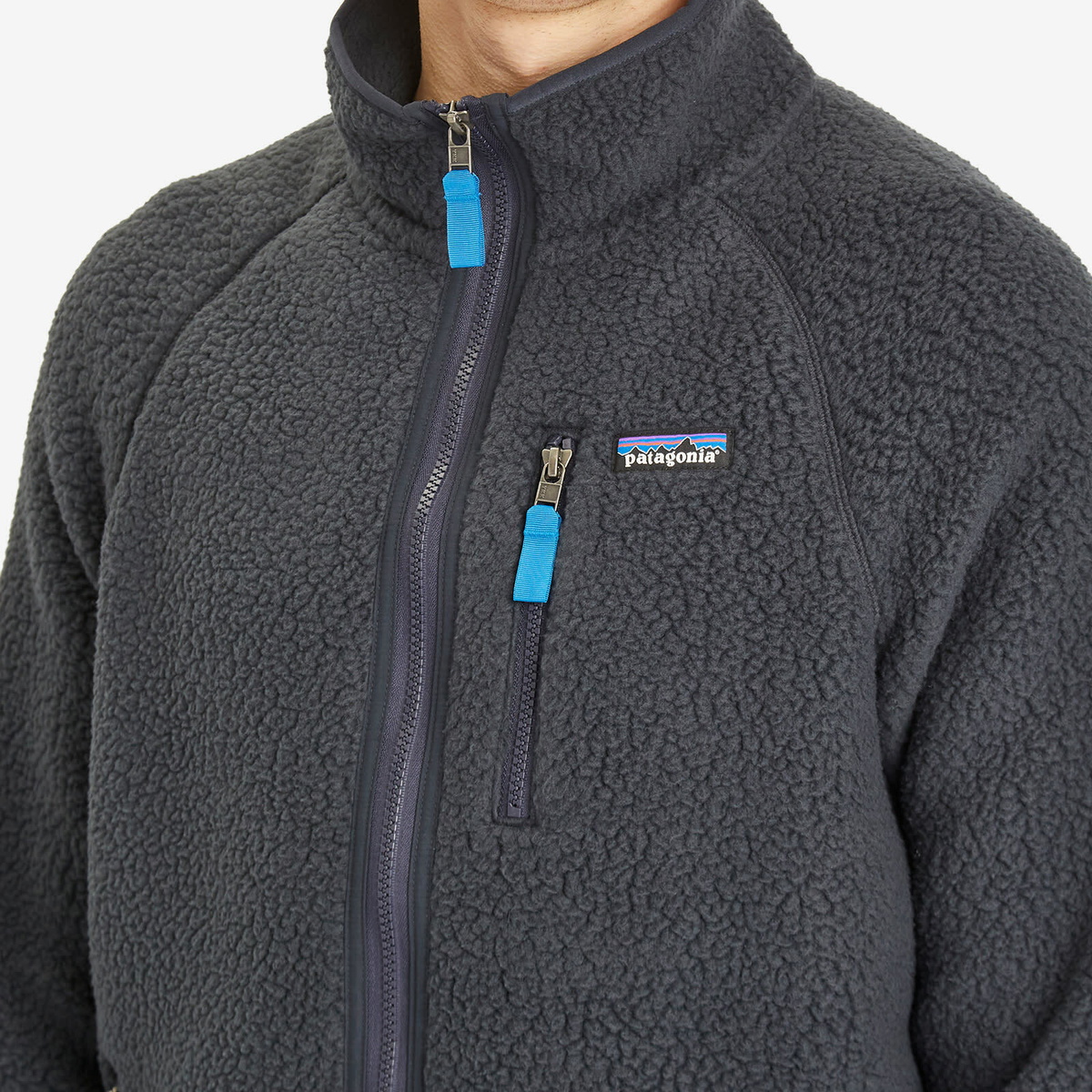 Patagonia Men's Retro Pile Fleece Jacket in Pitch Blue/Endless Blue