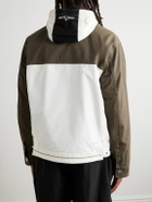 Stone Island - Logo-Appliquéd Colour-Block Tela Resinata Hooded Jacket - Green