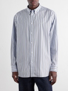 LOEWE - Striped Cotton-Poplin Shirt - Blue