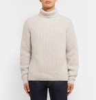 Berluti - Ribbed Cashmere Rollneck Sweater - Men - Ecru