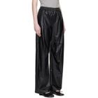 MM6 Maison Margiela Black Light Wide-Leg Faux-Leather Trousers