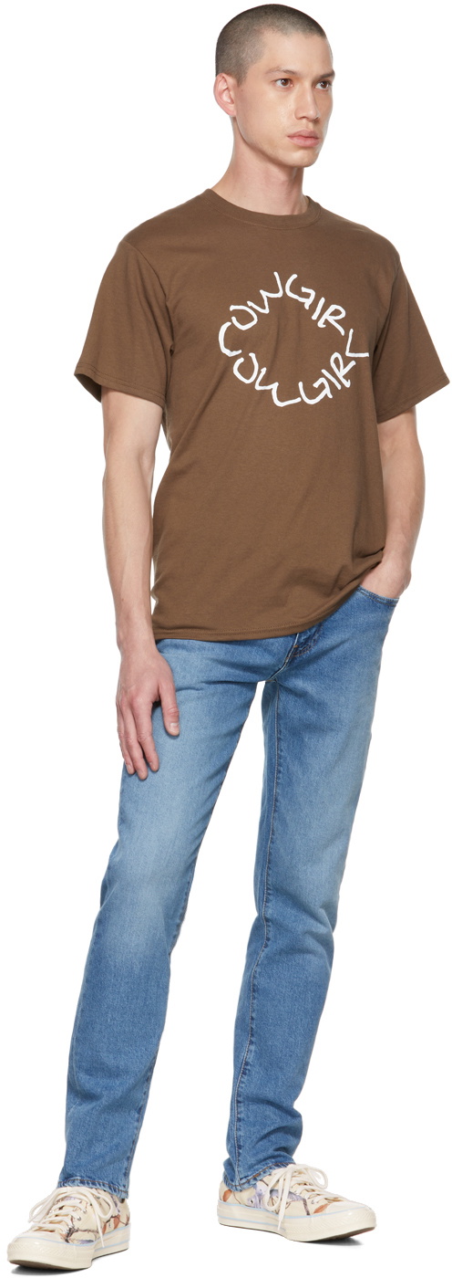 Cowgirl Blue Co SSENSE Exclusive Brown Penmanship T-Shirt