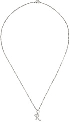 Raf Simons Silver Simple 'R' Necklace