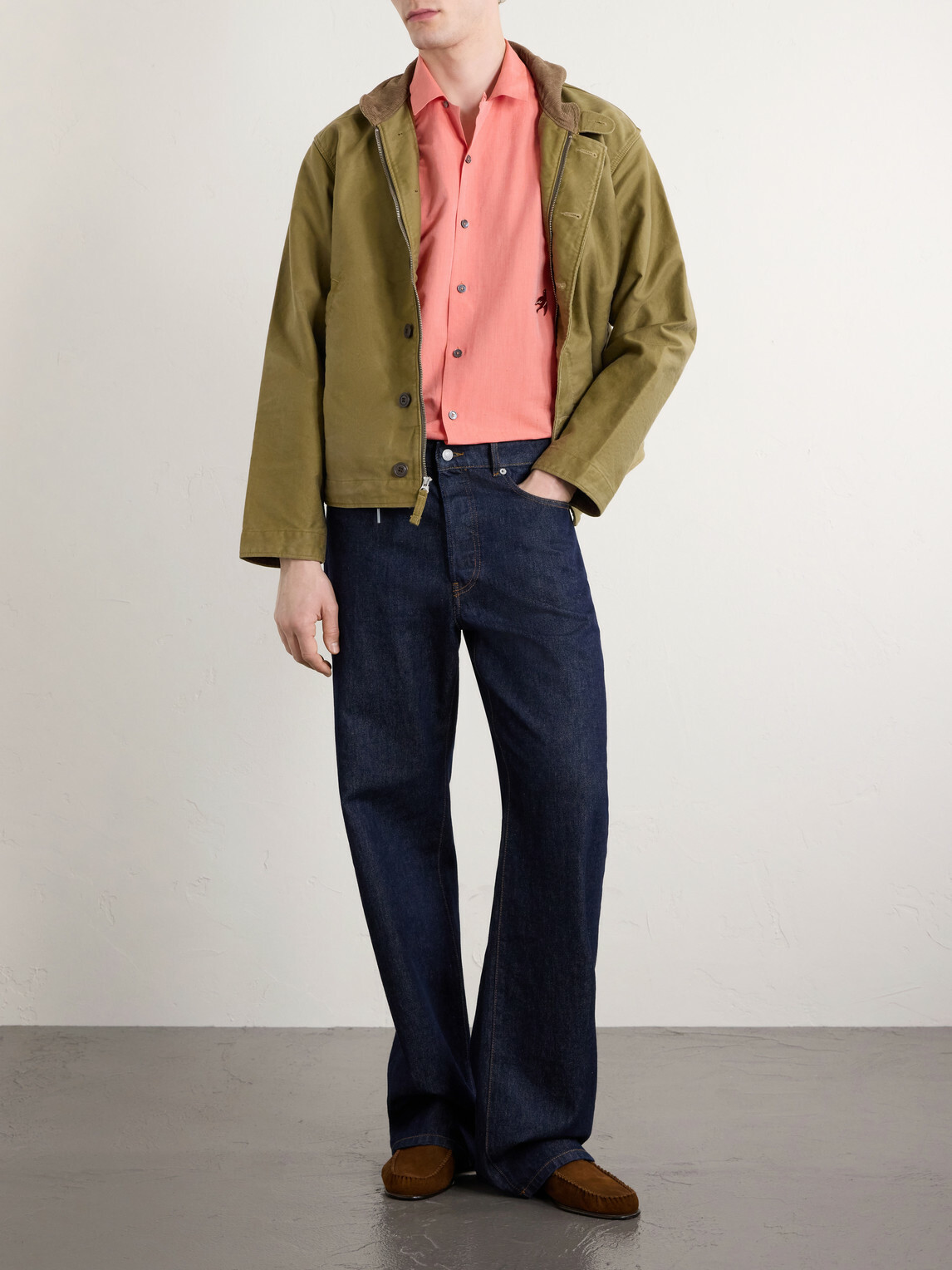 Paul Smith - Embroidered Cotton and Linen-Blend Shirt - Red