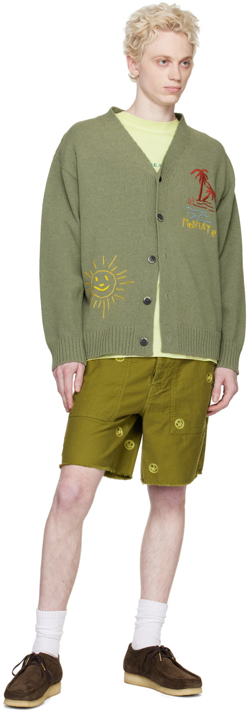 PRESIDENT's Green 'Meditate' Cardigan