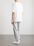 Thom Browne - Logo-Appliquéd Striped Cotton-Jersey T-Shirt - White
